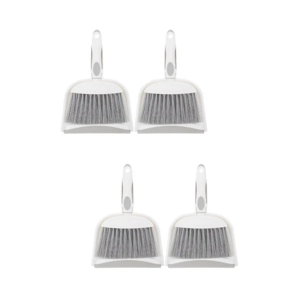 2 Sets Mini Dustpan and Brush Set, Small Broom and Dustpan,-