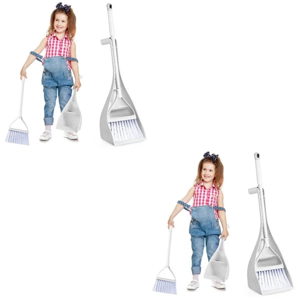 2 Sets Small Broom Dust Pan Portable-