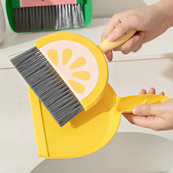 2 PCS Fruit Mini Broom Set Small Sweeping Brush For Countertop Child Office-