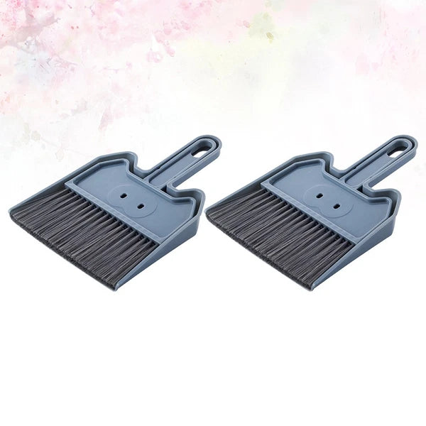 2 Sets Keyboard Cleaning Brush Mini Broom And Dustpan Home Desktop-