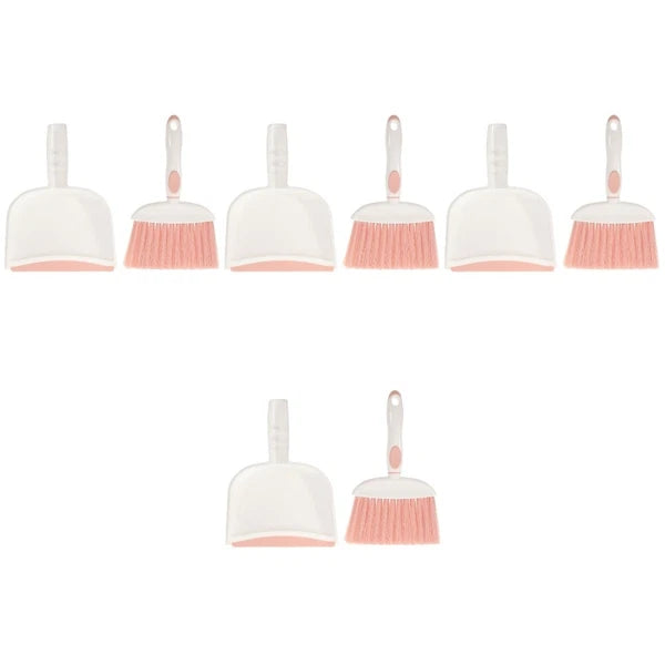 4 Sets Small Broom, Dustpan Set, Table Broom, Broom, Brush and-