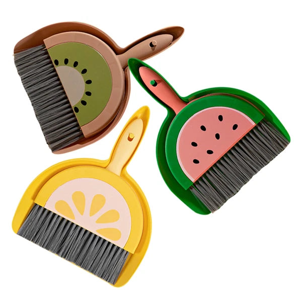 2 PCS Fruit Mini Broom Set Small Sweeping Brush For Countertop Child Office-