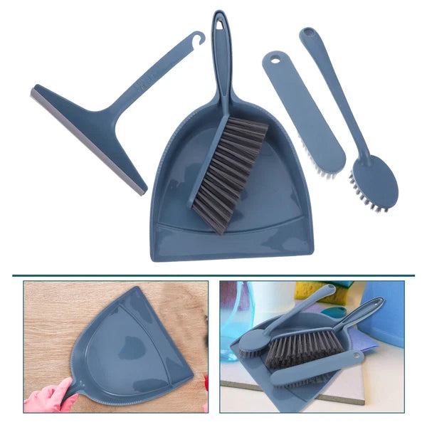 2 Sets Mini Cleaning Tool Multi Function Whisk Dust Tray Office-