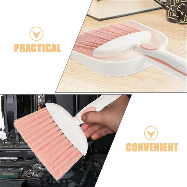 4 Sets Small Broom, Dustpan Set, Table Broom, Broom, Brush and-