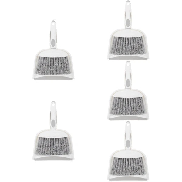 5 Sets Table Cleaning Brush and Dustpan Set for Home, Small Broom-
