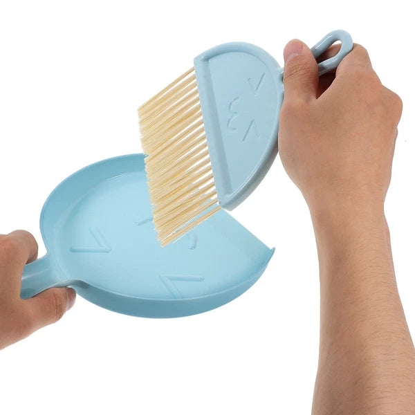 3 Sets Mini Dustpan and Brush Set, Small Broom and Dustpan,-
