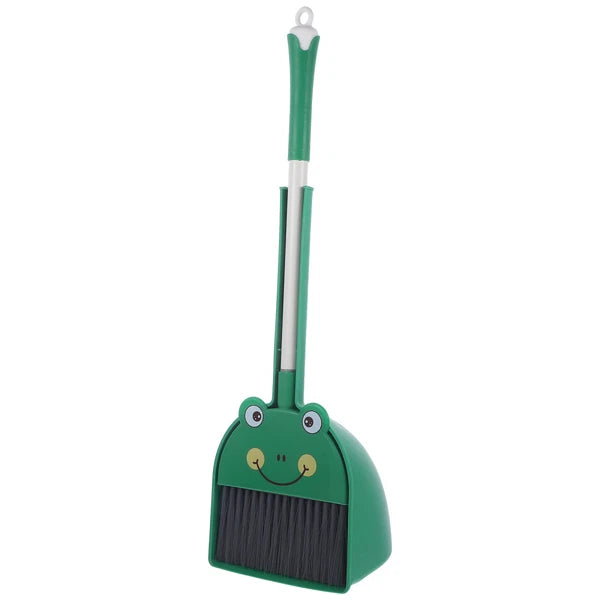 2 Sets Kids Broom and Dustpan Kit Cartoon Broom Dustpan Set Adorable-