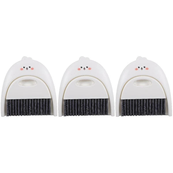 3 Sets Mini Dustpan and Broom Set, Cartoon Small Broom and-