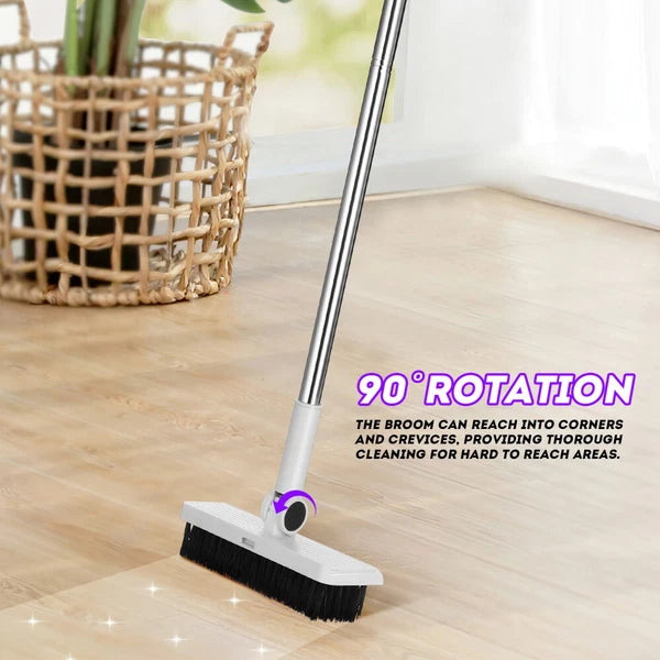 2 Sets Broom and Dustpan, Broom with Dustpan Set, 3-in-1 Folding-
