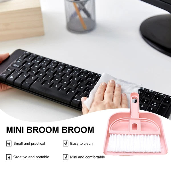 Small Mini Whisk Broom And Dust Pan Set Ergonomic Handle Kids Heavy Duty Durable