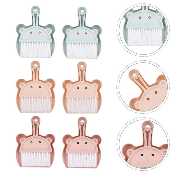 6 Sets Desktop Cleaning Broom Table Brush and Dustpan Mini Small