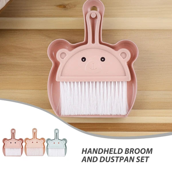 6 Sets Desktop Cleaning Broom Mini Portable Dustpan Classroom Supplies