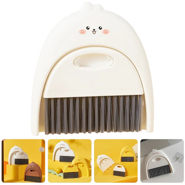 3 Sets Dustpane and Brush Set Small Mini Scrub Dust Pan-