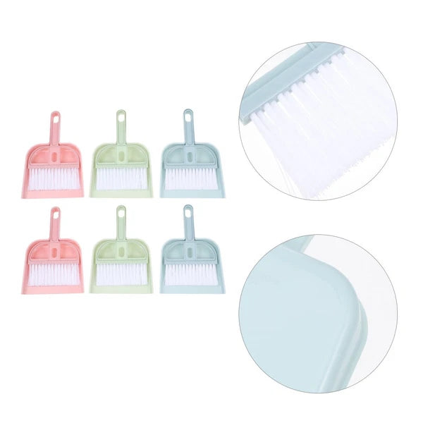 6 Sets Cleaning Artifact Set Small Broom With Dustpan And-