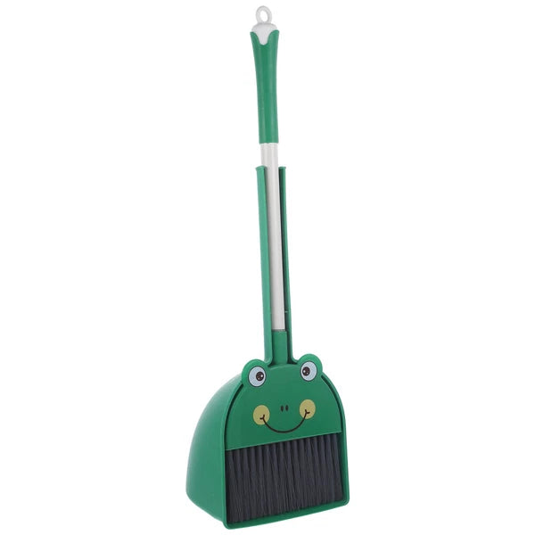 2 Sets Kids Broom and Dustpan Kit Cartoon Broom Dustpan Set Adorable-