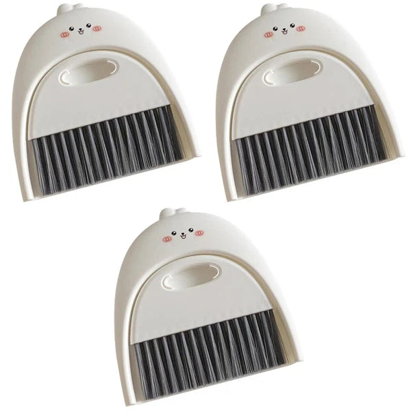 3 Sets Small Broom and Dustpan Set, Desktop Cleaning Tool,-