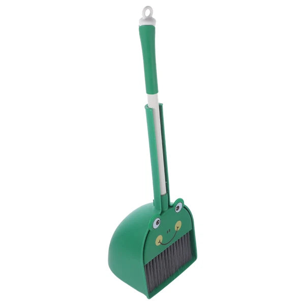 2 Sets Kids Broom and Dustpan Kit Cartoon Broom Dustpan Set Adorable-