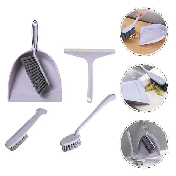 2 Pack Broom Dustpan Child Mini Brooms Small Cleaning Brush for Desk