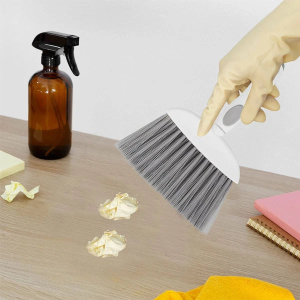 2 Sets Mini Dustpan and Brush Set, Small Broom and Dustpan,-