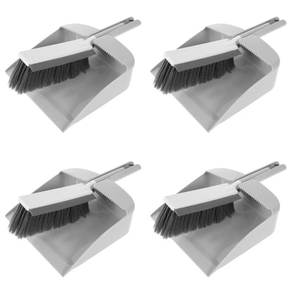 4 Sets Mini Cleaning Broom, Dustpan, Table Brush Set, Dining Table,-