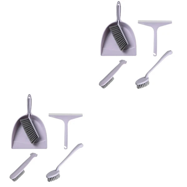 2 Pack Broom Dustpan Child Mini Brooms Small Cleaning Brush for Desk