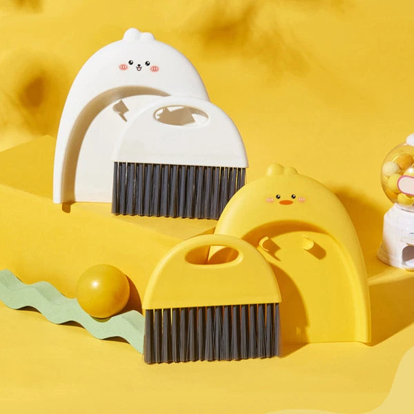2 Sets Dustpan and Brush Set, Small Mini Scrubber, Dustpan,-