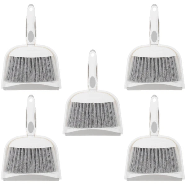 5 Sets Mini Dustpan and Brush Set, Small Broom and Dustpan,-