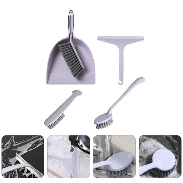 3 Pieces Broom Dustpan Child Brush for House Mini Cleaning Table