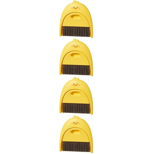 4 Sets Small Broom and Dustpan, Cleaning Kit, Cartoon Sweeper with-