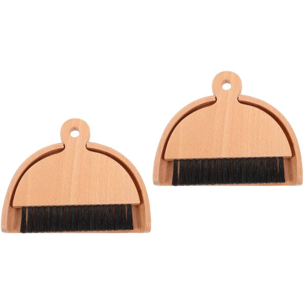 2 Sets Small Broom and Dustpan Cleaning Kit. cartoon sweeper with-