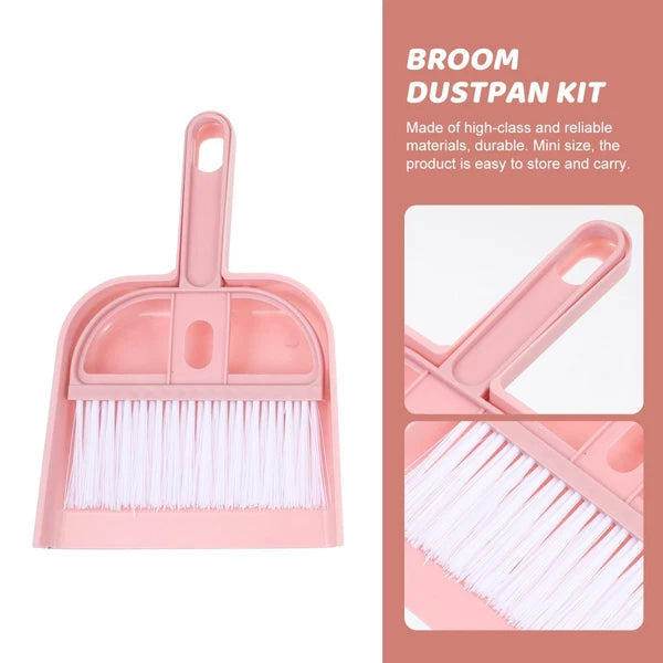 6 Sets Cleaning Artifact Set Small Broom With Dustpan And-