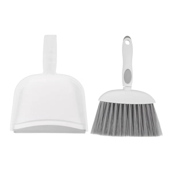 2 Sets Table Cleaning Small Broom with Dustpan Plastic Mini Duster-