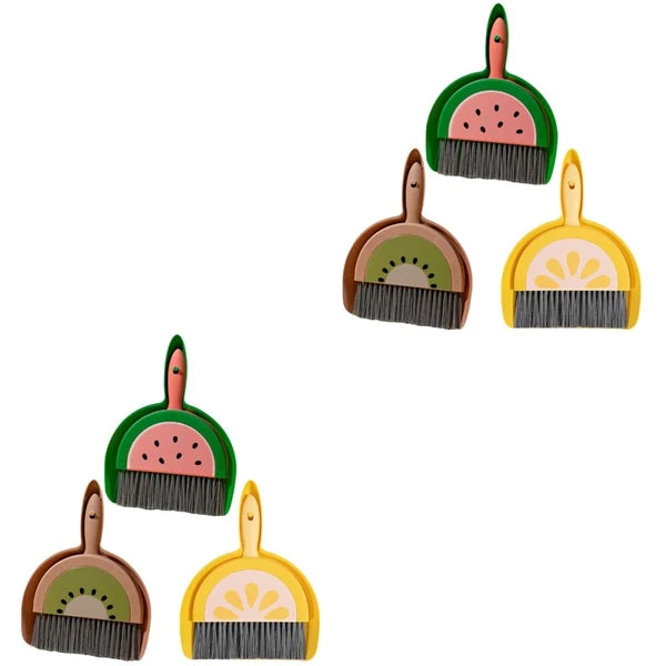 2 PCS Fruit Mini Broom Set Small Sweeping Brush For Countertop Child Office-