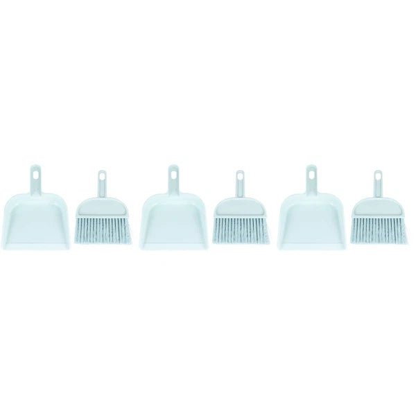 6 Sets Reptile Mini Broom Dustpan Set Pet Cleaning Tool Supplies (Blue)