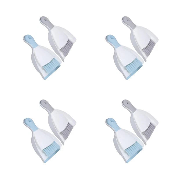 4 Piece Mini Dustpan and Brush Set. 4 piece small broom and-