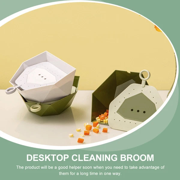 2 Sets Mini Broom Child Compact Dustpan Multi Function Mini Dustpan-