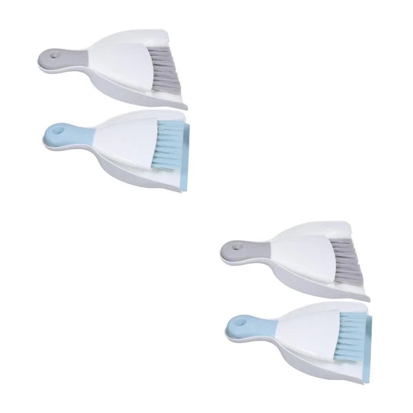 2 Piece Mini Dustpan and Brush Set, 4 Piece Small Broom and-