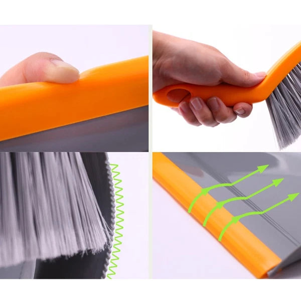 2 PCS Mini Broom Set Mini Dustpan And Brush Desk Sweeper-
