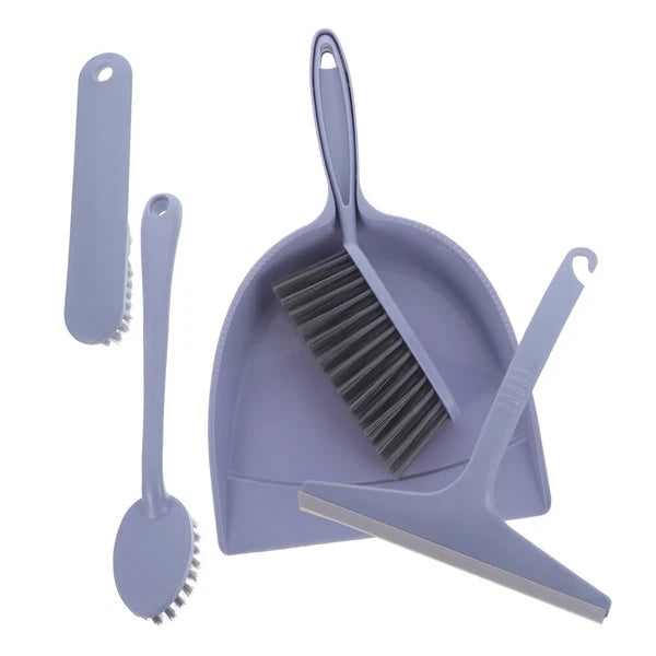 4 Sets Rubbish Bin Mini Broom Set Office Cleaning Brush Child-