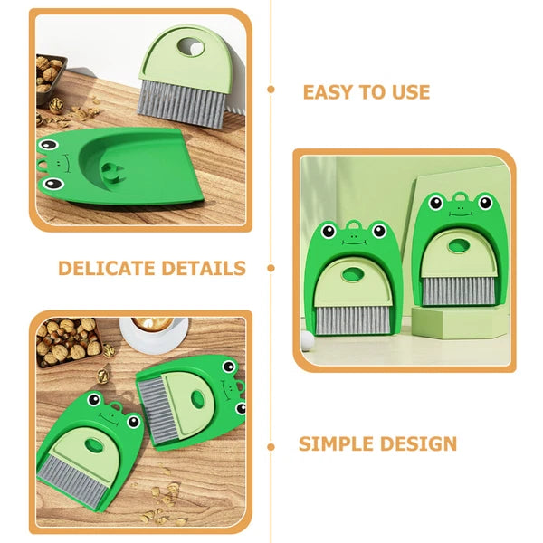 4 Sets Small Broom Set Child Student Dustpan Cleaning Scrubbing Brushes For-