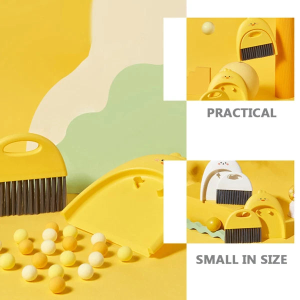 2 Sets Dustpan and Brush Set, Small Mini Scrubber, Dustpan,-
