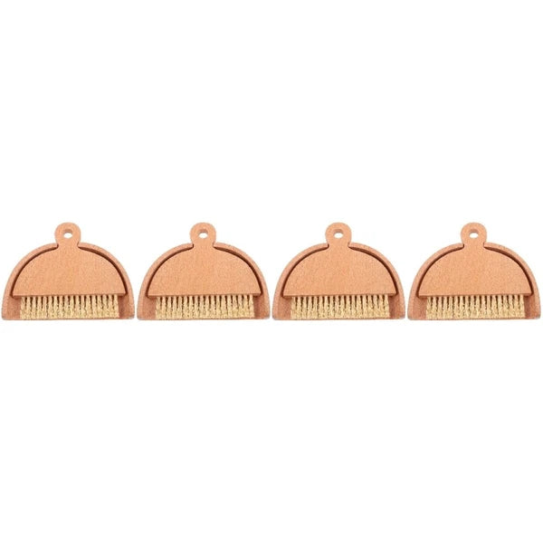 4 Sets Dustpan and Brush Set, Small Mini Scrubber, Dustpan,-