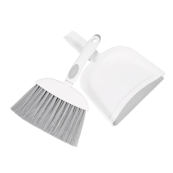 2 Sets Table Cleaning Small Broom with Dustpan Plastic Mini Duster-