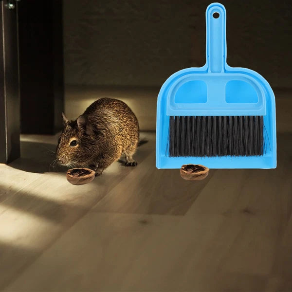 5 Sets Climb The Box and Clean Broom Travel Hamster Litter Scoop