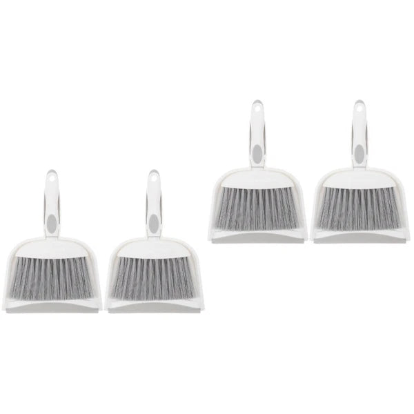 2 Sets Mini Dustpan and Brush Set, Small Broom and Dustpan,-