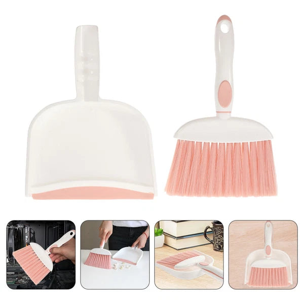 5 Sets Mini Broom and Dustpan Set, Daily Cleaning,-