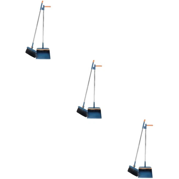 3 Sets Dust Remover Handling Household Broom And Dustpan Set Sweeping Kit-