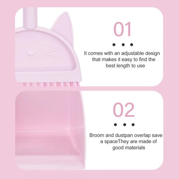 Children's Broom Set Childrens Sweeping Brush Toy Cleaning Toddlers Dustpan