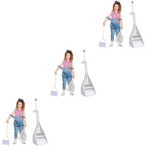 3 Sets Mini Broom Dusting Hand Broom Small Dust Pan Compact Desktop-
