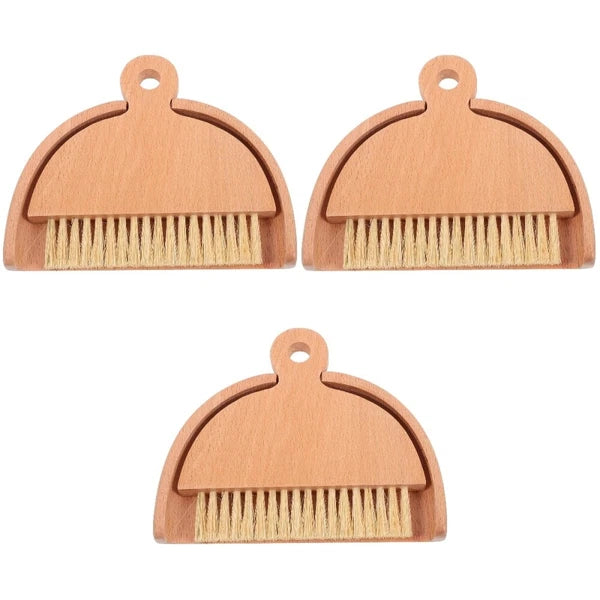 3 Sets Keyboard Cleaning Broom, Dustpan, Table Brush Set, Dining Table,-